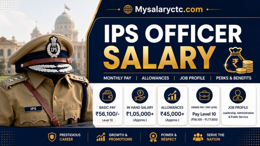 IPS Officer Salary 2026: Rank-Wise Pay Scale & Monthly Breakdown