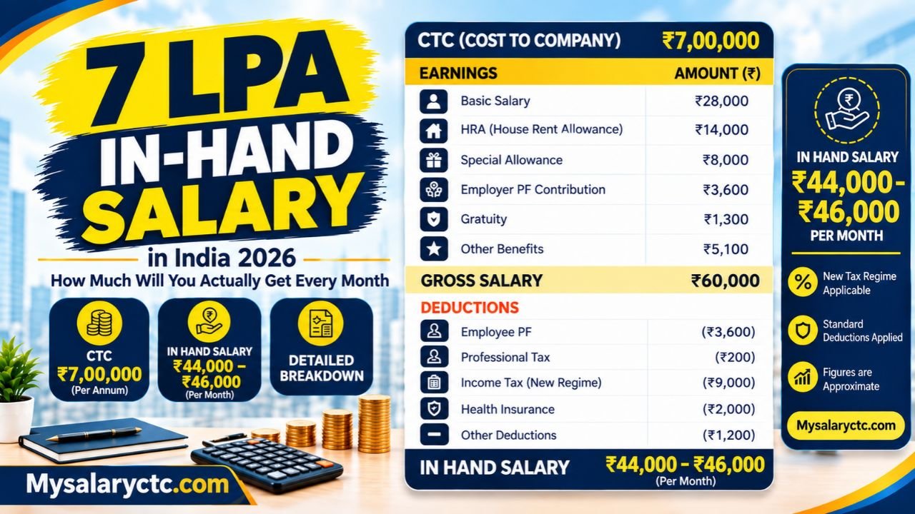 7 LPA In Hand Salary in India 2026: How Much Will You Actually Get Every Month?