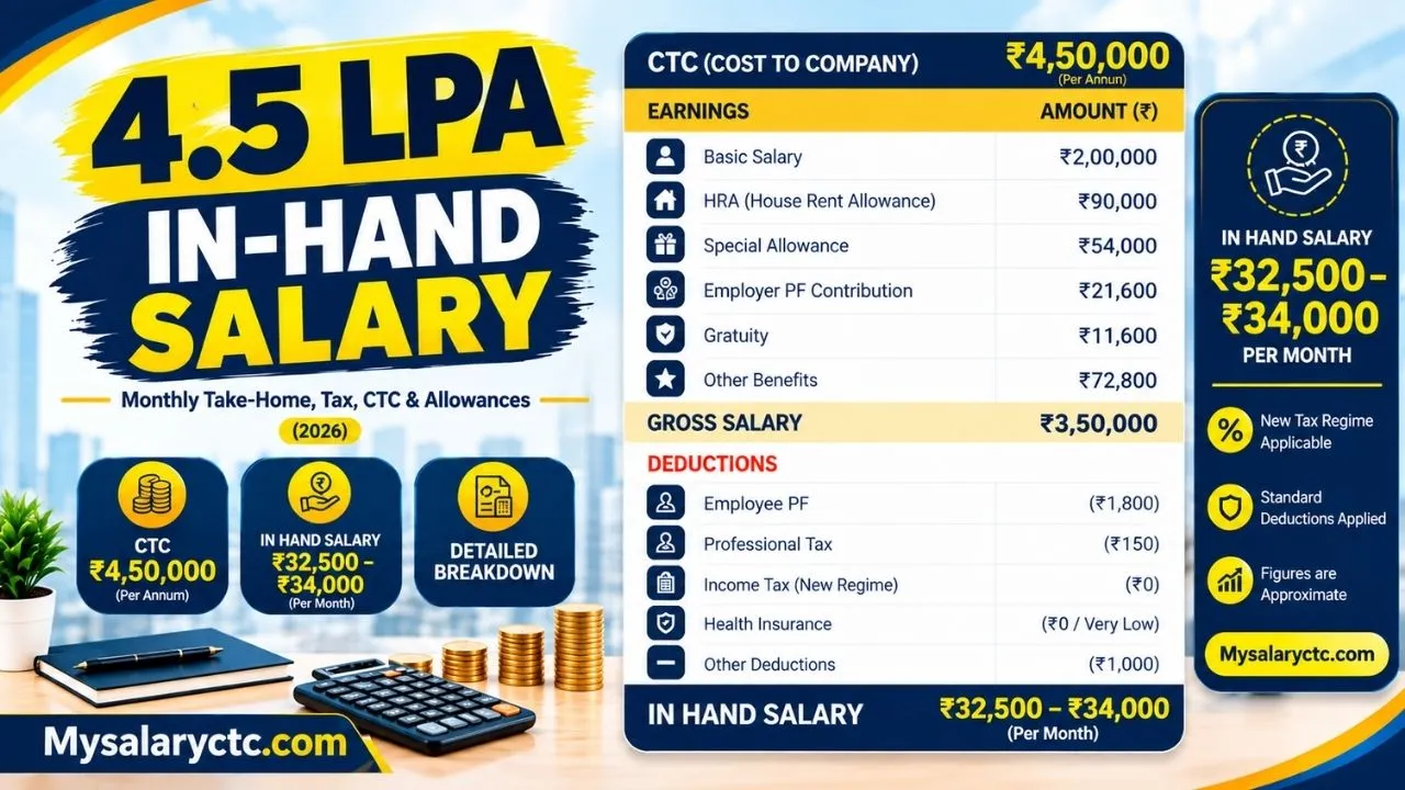 4.5 LPA In Hand Salary: What Actually Lands In Your Account (2026)
