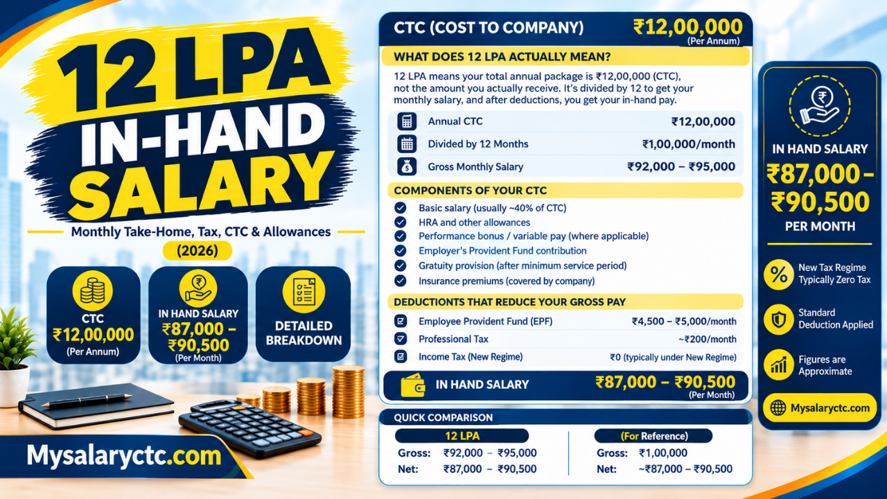 7.5 LPA In Hand Salary: Monthly Take-Home & CTC (2026)