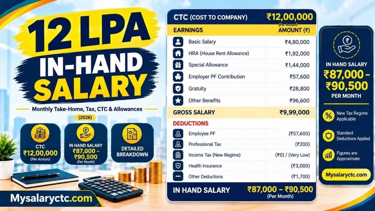 12 LPA In Hand Salary: What Actually Lands In Your Account (2026)
