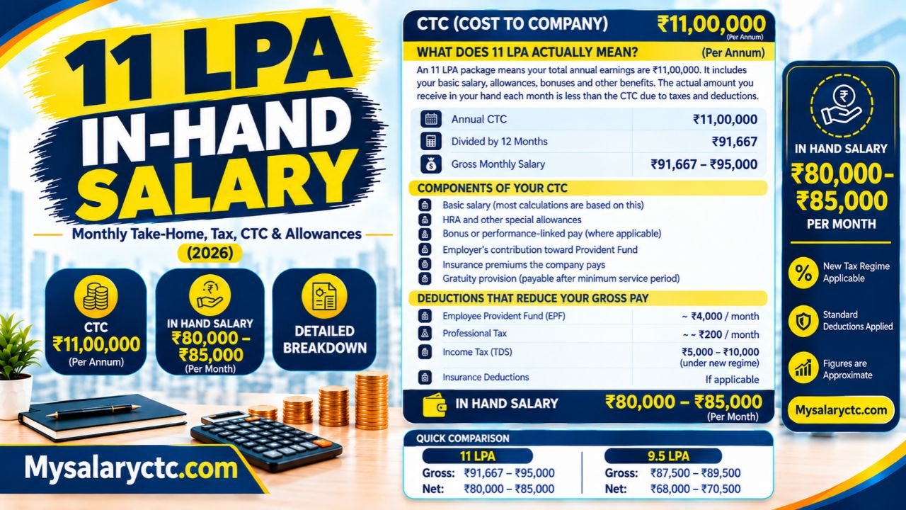 11 LPA In Hand Salary in India: How Much Will You Actually Get Every Month?